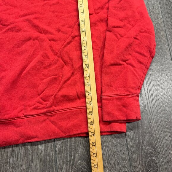 Under‎ Armour Centre Logo Embroidered Hoodie Red Medium Loose Fit - Picture 6 of 8